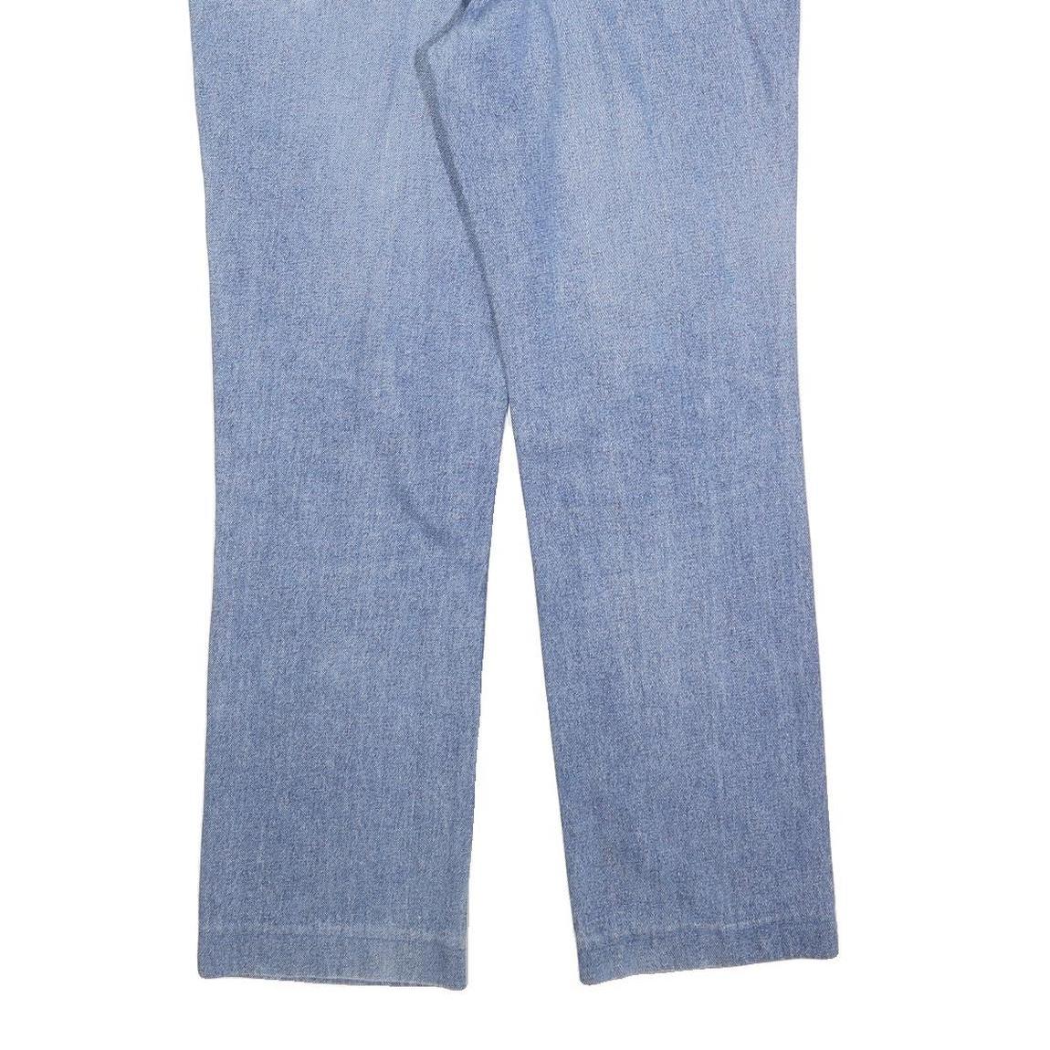 Mens Light Blue Regular Fit Straight Denim Cotton Blend Jeans W32 L30 Classic