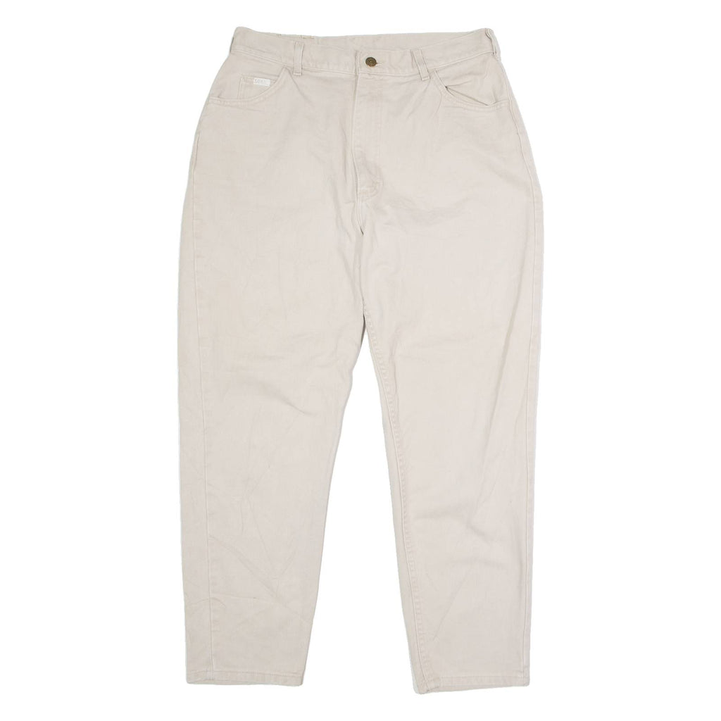 LEE Mens Twill Trousers Beige Regular Mom W30 L28