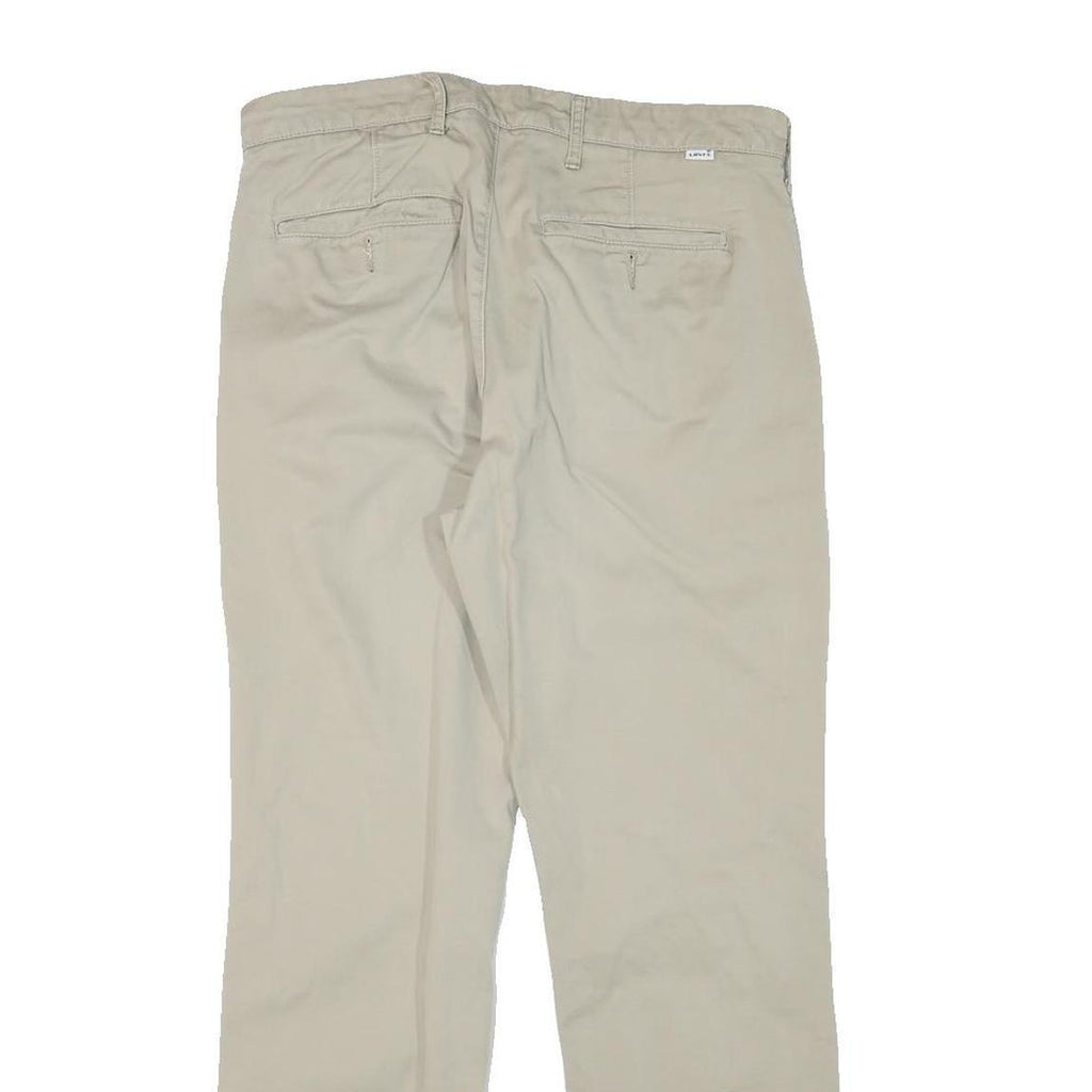 LEVI'S Mens Cotton Blend Beige Regular Fit Straight Trousers W32 L29 Casual