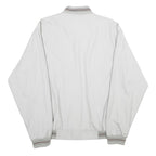 KINGFIELD Mens White Bomber Jacket L Cotton Blend Plain Zip Closure Casual