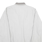 KINGFIELD Mens White Bomber Jacket L Cotton Blend Plain Zip Closure Casual