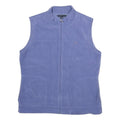TOMMY HILFIGER Mens Blue Sleeveless Zip Jacket M Polyester Plain Casual