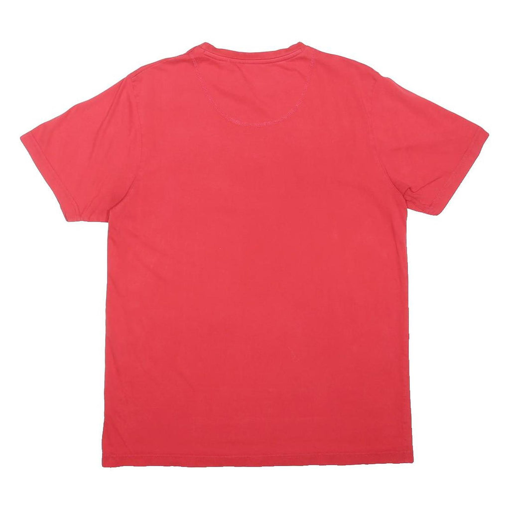 BERGHAUS Mens Red Graphic Logo T-Shirt M Short Sleeve Crew Neck Cotton Blend