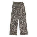 RSQ Womens Regular Fit Wide-Leg Denim Cotton Blend Zebra Print W26 L31 Button