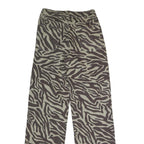 RSQ Womens Regular Fit Wide-Leg Denim Cotton Blend Zebra Print W26 L31 Button