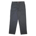 DICKIES Mens Regular Black Cotton Blend Trousers W34 L31 Zip Closure Straight