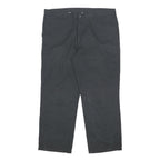 DICKIES Mens Cotton Blend Black Relaxed Straight Trousers W40 L30 Workwear Zip