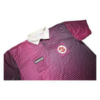 ADIDAS Mens Pink Black Graphic T-Shirt XL Short Sleeve Polo Collar Vintage