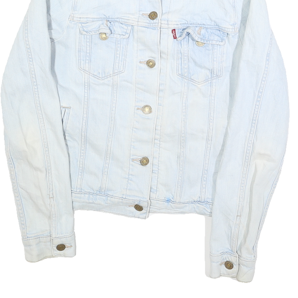 LEVI'S Womens Blue Denim Jacket M Cotton Button Classic Casual Outerwear
