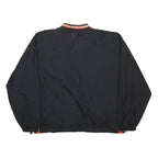 HOLLOWAY Mens Black & Orange CCM Hockey V-Neck L Nylon Pullover Sweatshirt Long
