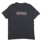 ADIDAS Mens Black Graphic T-Shirt XL Short Sleeve Crew Neck Cotton Blend Casual