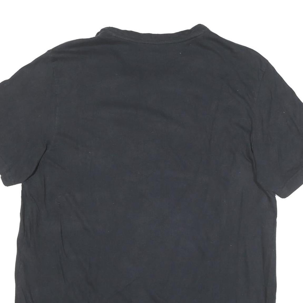 ADIDAS Mens Black Graphic T-Shirt XL Short Sleeve Crew Neck Cotton Blend Casual