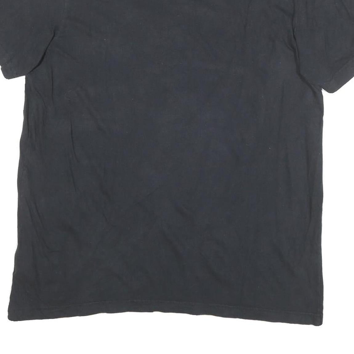 ADIDAS Mens Black Graphic T-Shirt XL Short Sleeve Crew Neck Cotton Blend Casual