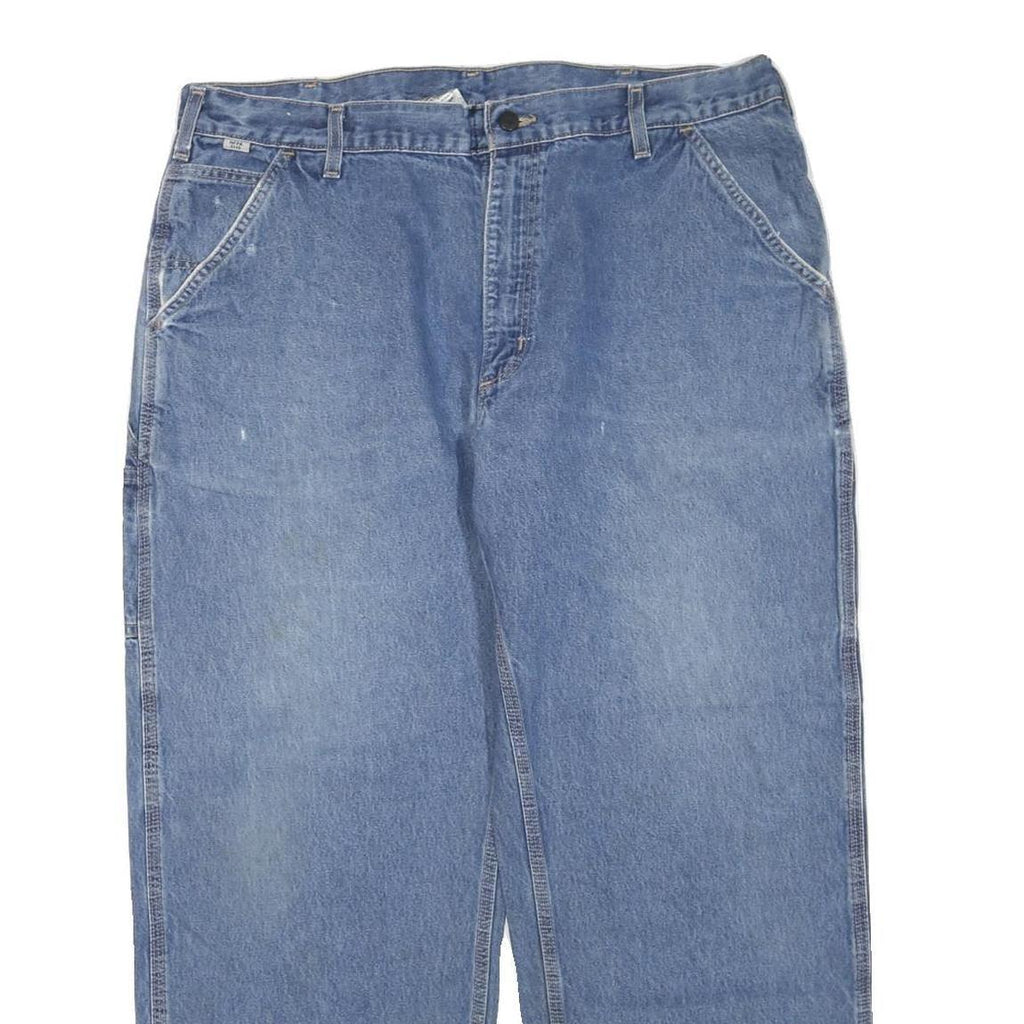 CARHARTT Womens Blue Regular Fit Straight Denim Light W40 L30 Workwear Cotton