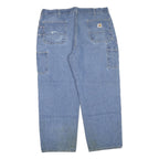 CARHARTT Womens Blue Regular Fit Straight Denim Light W40 L30 Workwear Cotton