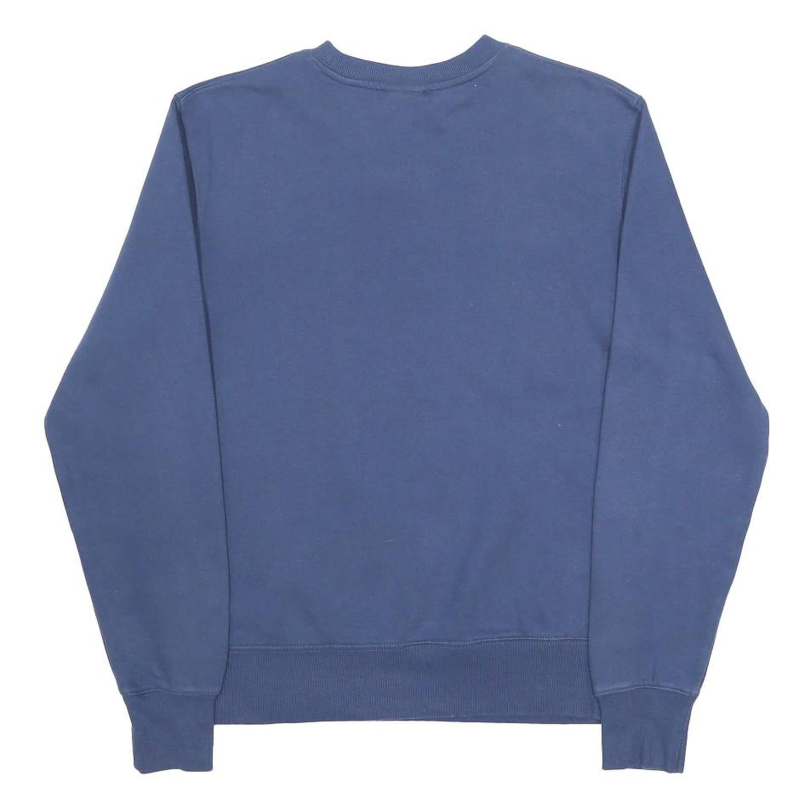 NEW BALANCE Mens Blue Crew Neck S Cotton Blend Sweatshirt Casual Sportswear