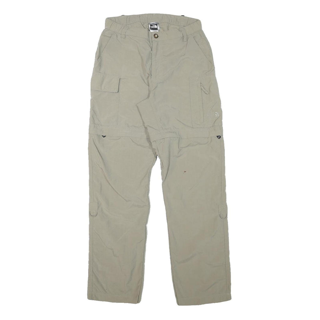 THE NORTH FACE Womens Regular Beige Cargo Zip Trousers W25 L28 Outdoor Utility