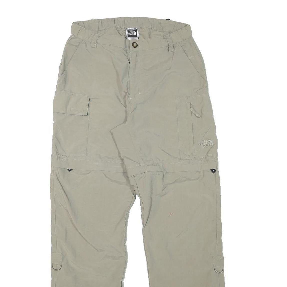 THE NORTH FACE Womens Regular Beige Cargo Zip Trousers W25 L28 Outdoor Utility
