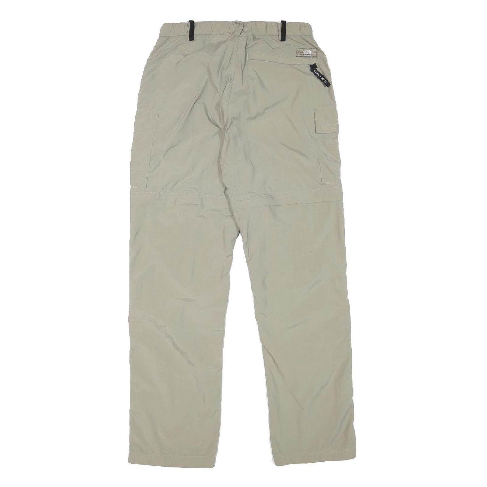 THE NORTH FACE Womens Regular Beige Cargo Zip Trousers W25 L28 Outdoor Utility