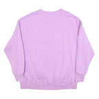 NIKE Womens Purple Crew Neck Sweatshirt L Cotton Casual Pullover