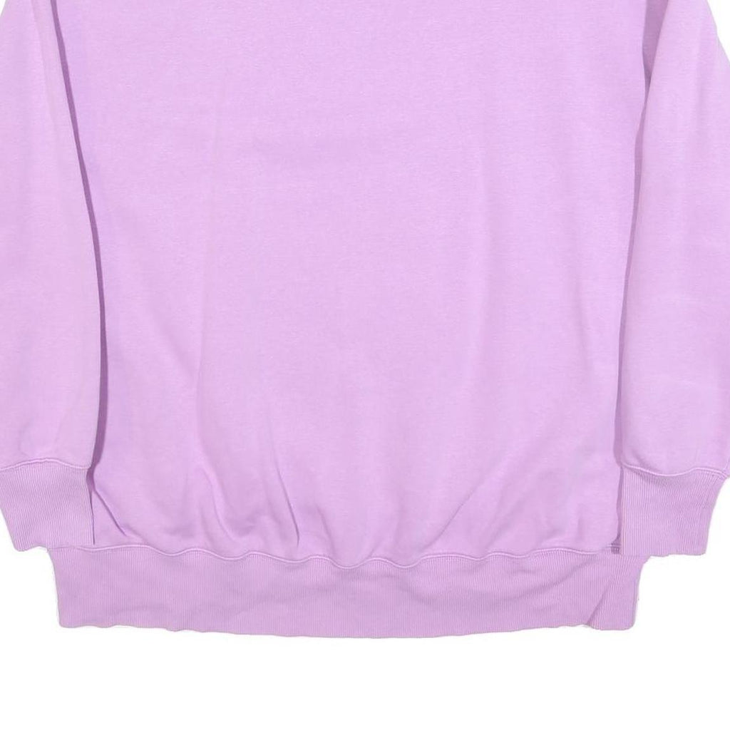 NIKE Womens Purple Crew Neck Sweatshirt L Cotton Casual Pullover