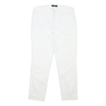 LAUREN RALPH LAUREN Womens Cotton Blend White Slim Straight Trousers W28 L25