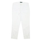 LAUREN RALPH LAUREN Womens Cotton Blend White Slim Straight Trousers W28 L25