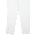 LAUREN RALPH LAUREN Womens Cotton Blend White Slim Straight Trousers W28 L25