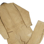 DICKIES Mens Beige Cotton Regular Fit Dungarees L W42 L32 Workwear Zip