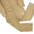 DICKIES Mens Beige Cotton Regular Fit Dungarees L W42 L32 Workwear Zip