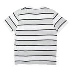 FILA Mens White & Grey Striped Cotton Blend Short Sleeve Crew Neck Top S Casual