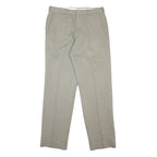 MARKS & SPENCER Mens Polyester Regular Beige Trousers W30 L31 Classic Zip Formal