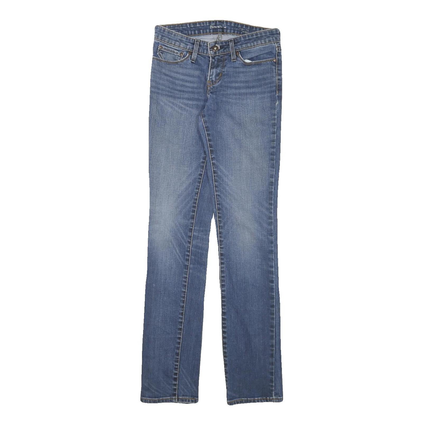 LEVI'S Womens Slim Blue Denim Jeans W25 L31 Zip Classic Fit Straight