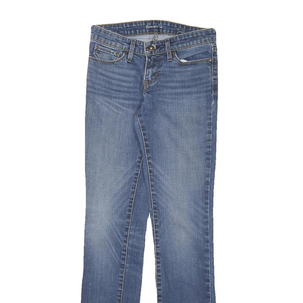 LEVI'S Womens Slim Blue Denim Jeans W25 L31 Zip Classic Fit Straight