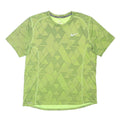 NIKE Mens Green Geometric Graphic T-Shirt L Short Sleeve Crew Neck Performance