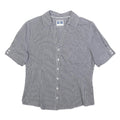 LEE Womens Black & White Check Shirt M Cotton Button Sleeve Casual