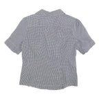 LEE Womens Black & White Check Shirt M Cotton Button Sleeve Casual
