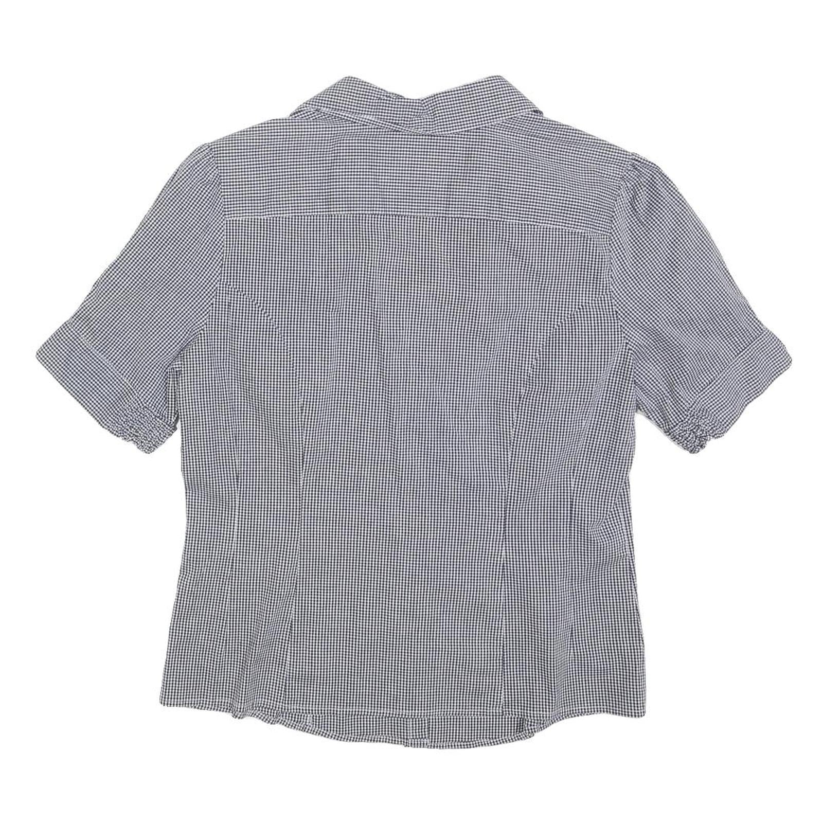 LEE Womens Black & White Check Shirt M Cotton Button Sleeve Casual