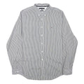 TOMMY HILFIGER Mens Black & White Striped Shirt 2XL Classic Button-Down Collar