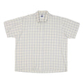 DICKIES Mens Beige Check Shirt 2XL Short Sleeve Cotton Blend Workwear