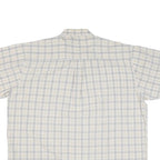 DICKIES Mens Beige Check Shirt 2XL Short Sleeve Cotton Blend Workwear
