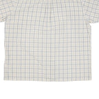 DICKIES Mens Beige Check Shirt 2XL Short Sleeve Cotton Blend Workwear