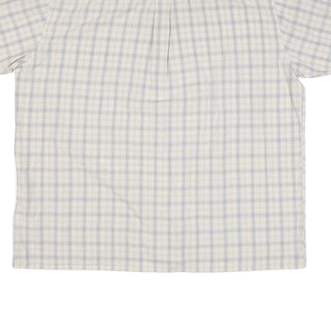 DICKIES Mens Beige Check Shirt 2XL Short Sleeve Cotton Blend Workwear