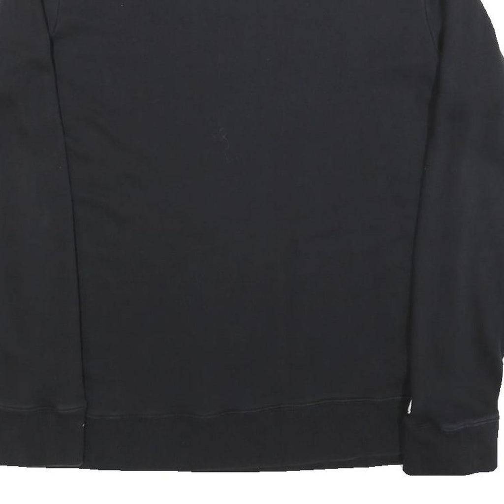 CHAMPION Mens Black Cotton Blend Crew Neck S Logo Embroidered Sweatshirt