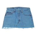 LEVI'S Womens Blue Denim Mini Skirt Cotton Raw Hem Casual Size M