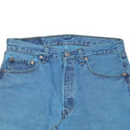 LEVI'S Womens Blue Denim Mini Skirt Cotton Raw Hem Casual Size M