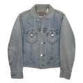 LEVI'S Mens Blue Denim Jacket S Button Classic Fit Plain Vintage Style