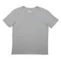 NIKE Mens Grey Blue Swoosh Casual T-Shirt L Short Sleeve Crew Neck Cotton Blend