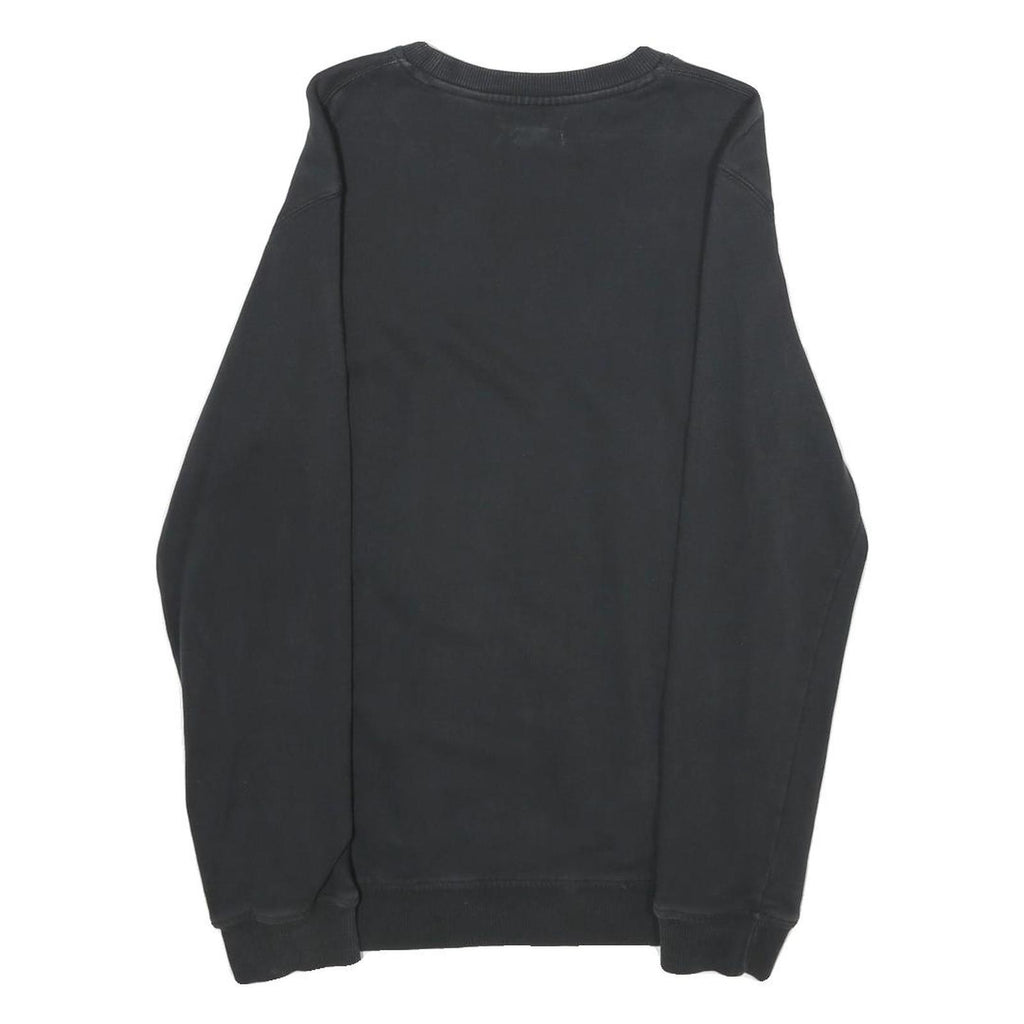 ADIDAS Mens Black Originals Crew Neck S Cotton Logo Sweatshirt Casual