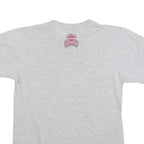 JOHNNY CUPCAKES Mens Grey & Navy Wiffleball Graphic T-Shirt M Short Sleeve Crew